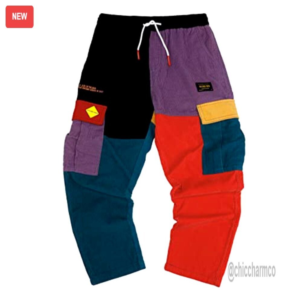Corduroy Cargo Jogger Pants with Multi-Pockets, Adjustable Drawstring Waist - Picture 4 of 6